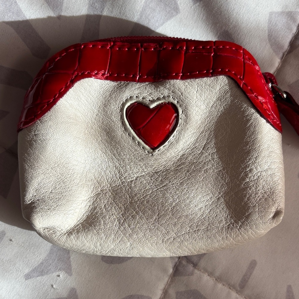 Brighton Red and White Heart Coin Purse